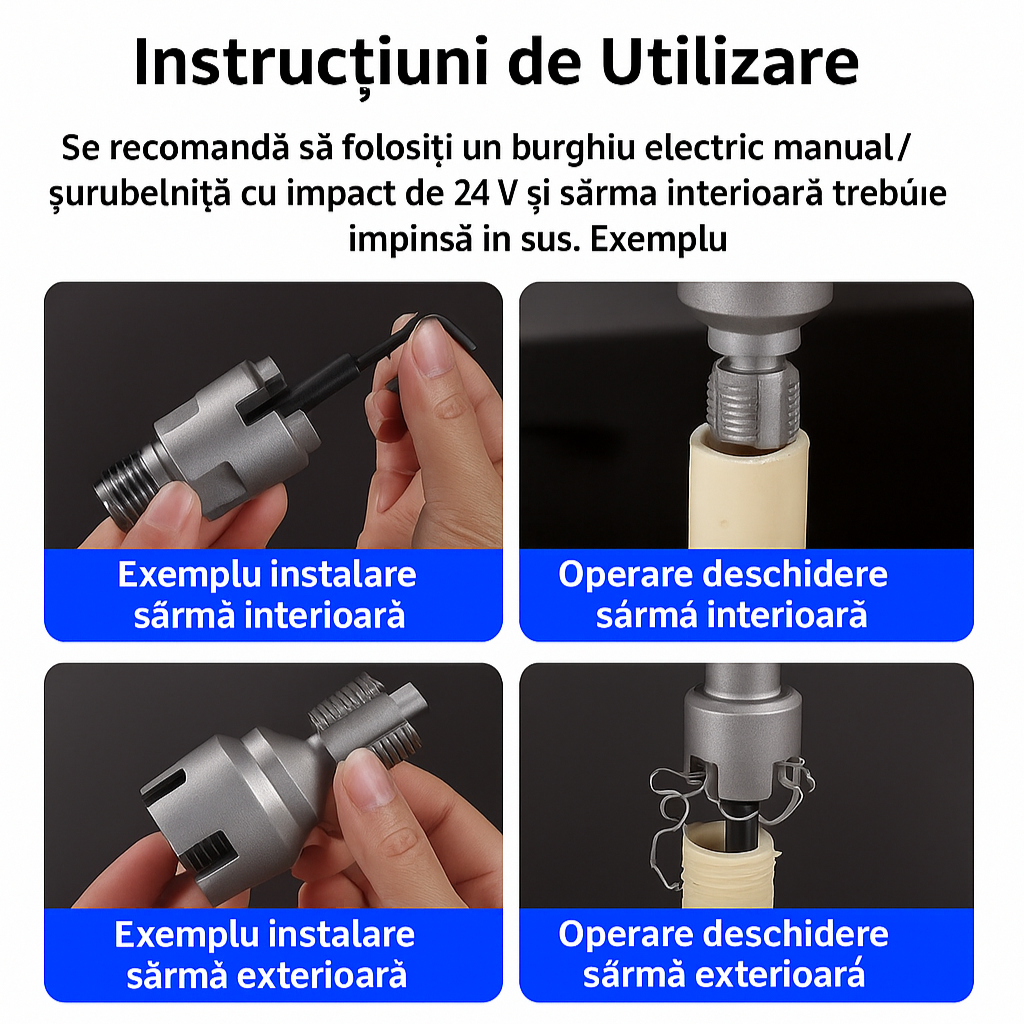 Kit Filetare Țevi Universal